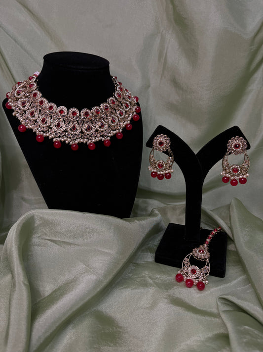 Red necklace set