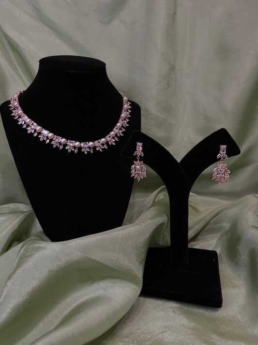 Rose gold American diamond set