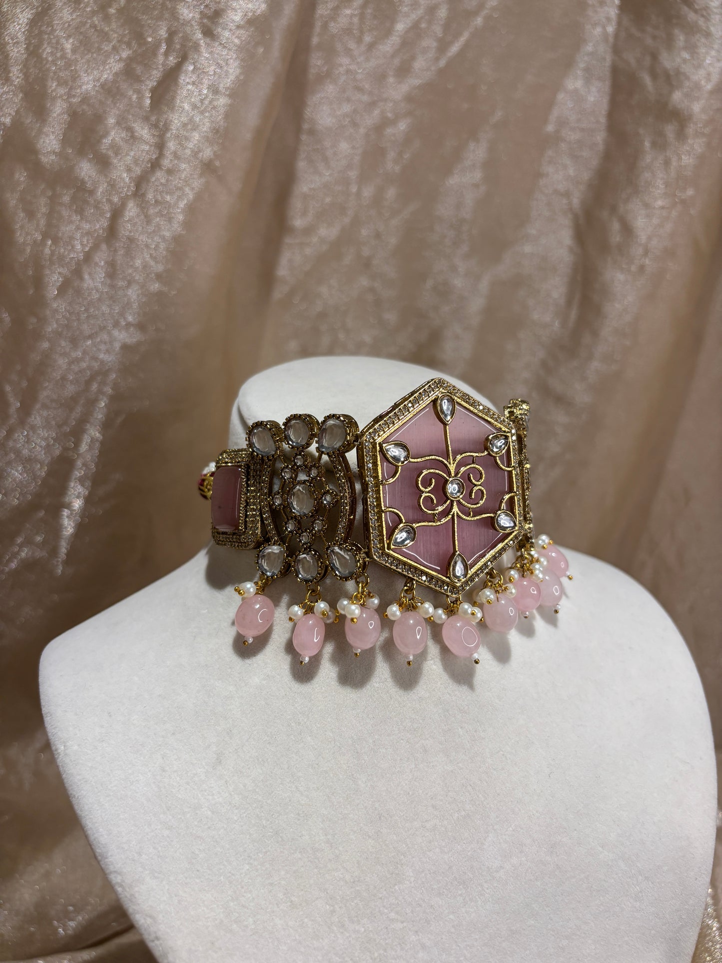 Baby pink choker set