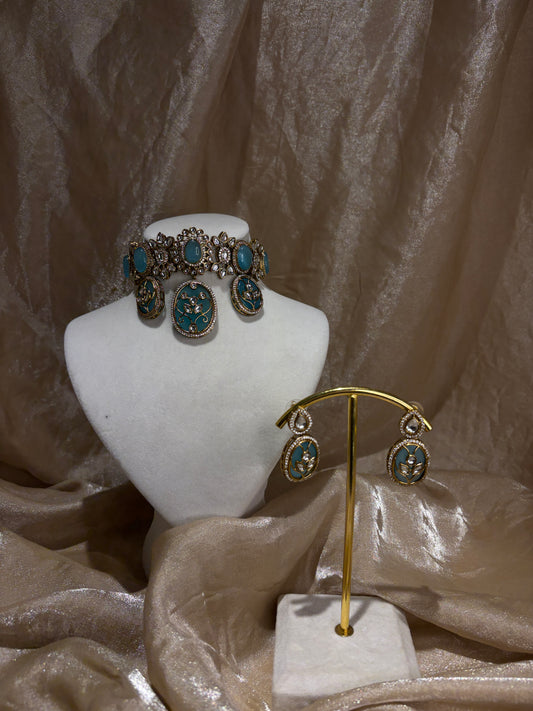 Sky blue choker