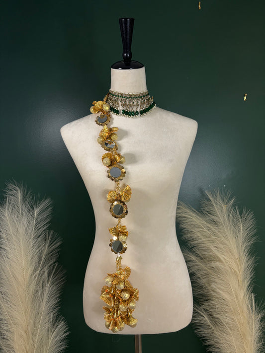 Gold mirror work parandi