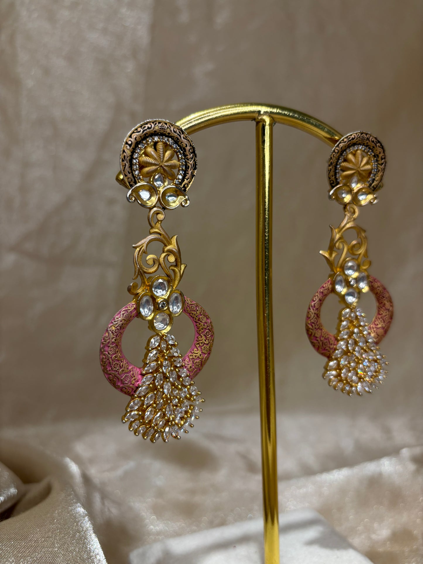 Baby pink earrings
