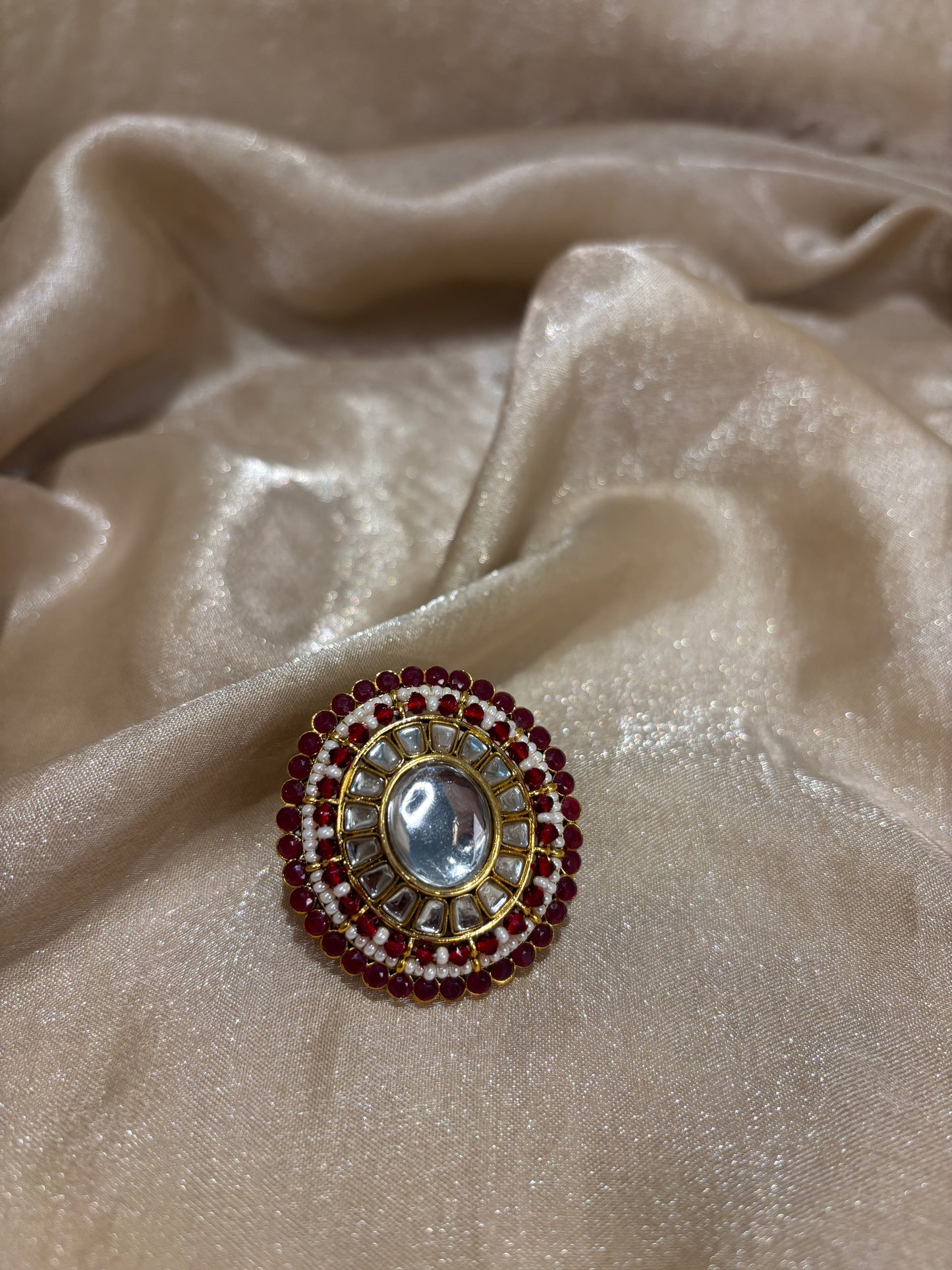 Kundan statement ring
