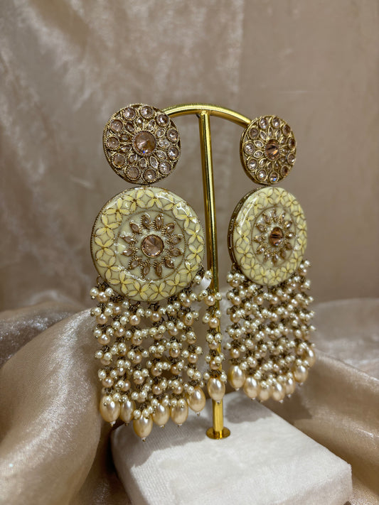 Gold statement earrings