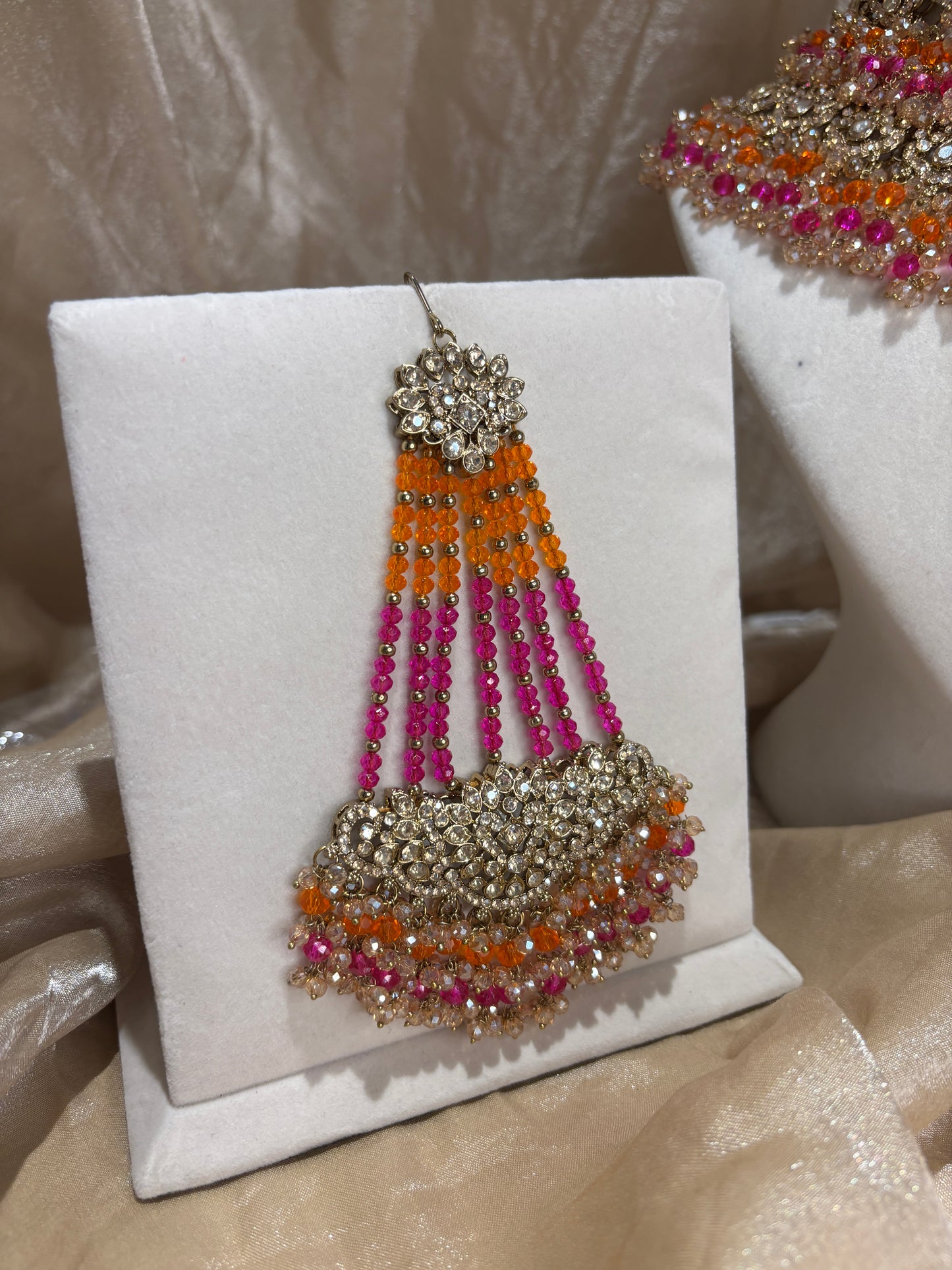 Heavy orange/hot pink set