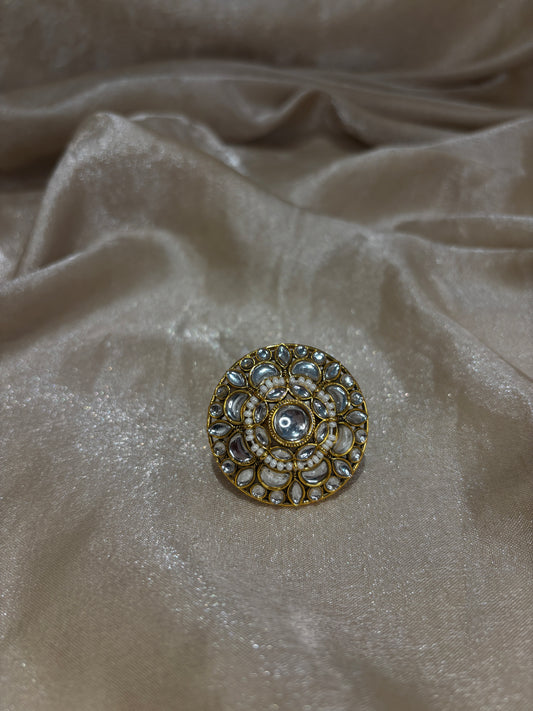 Kundan statement ring