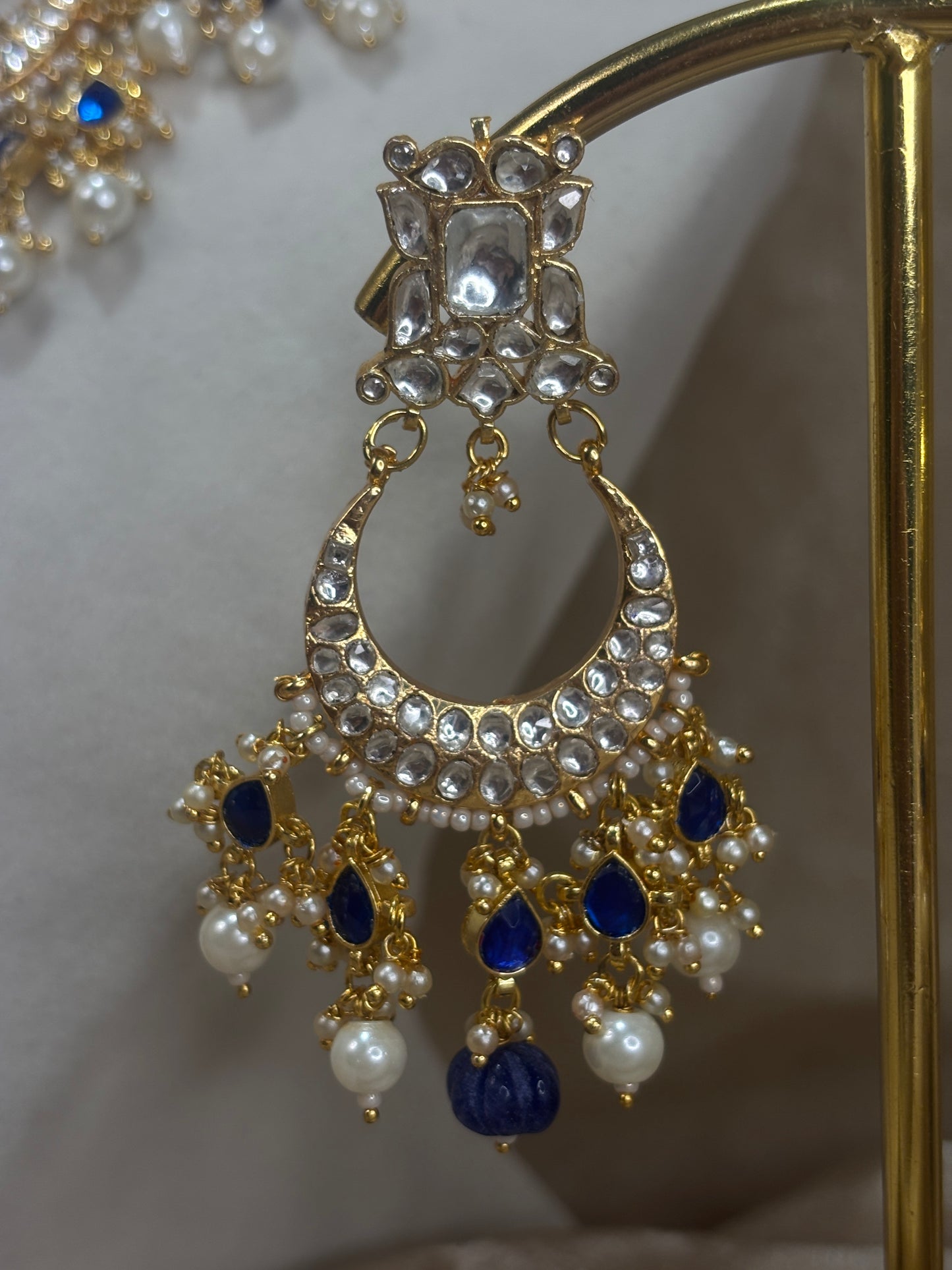 Heavy royal blue choker set