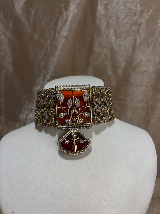Red choker set