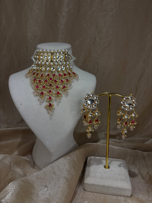 Hot pink choker set