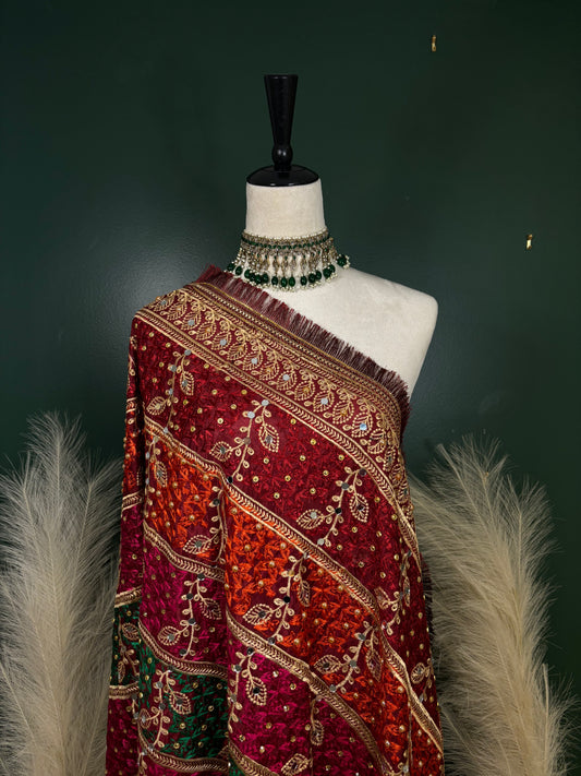 Multi-colour phulkari