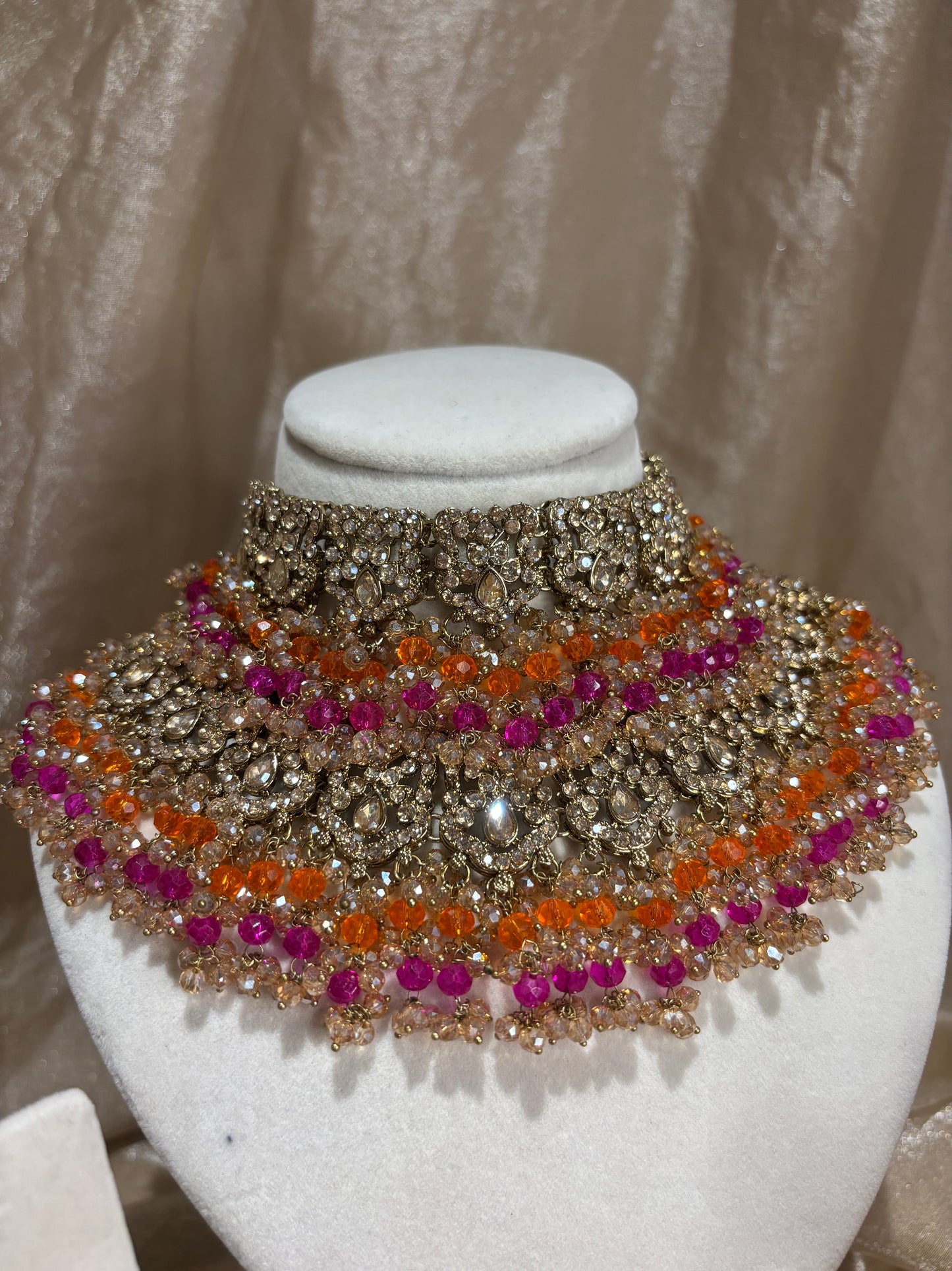 Heavy orange/hot pink set