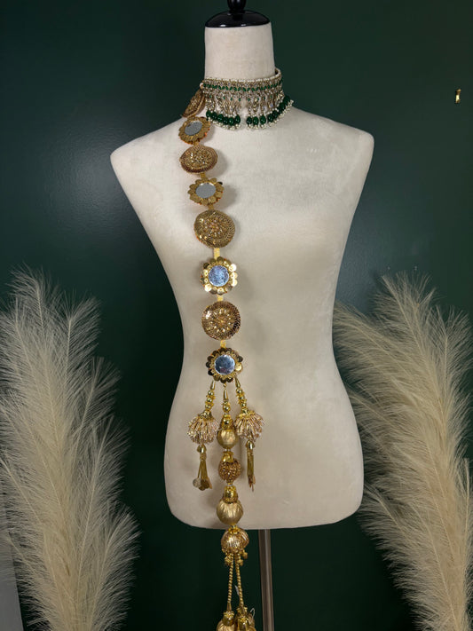 Gold mirror work parandi