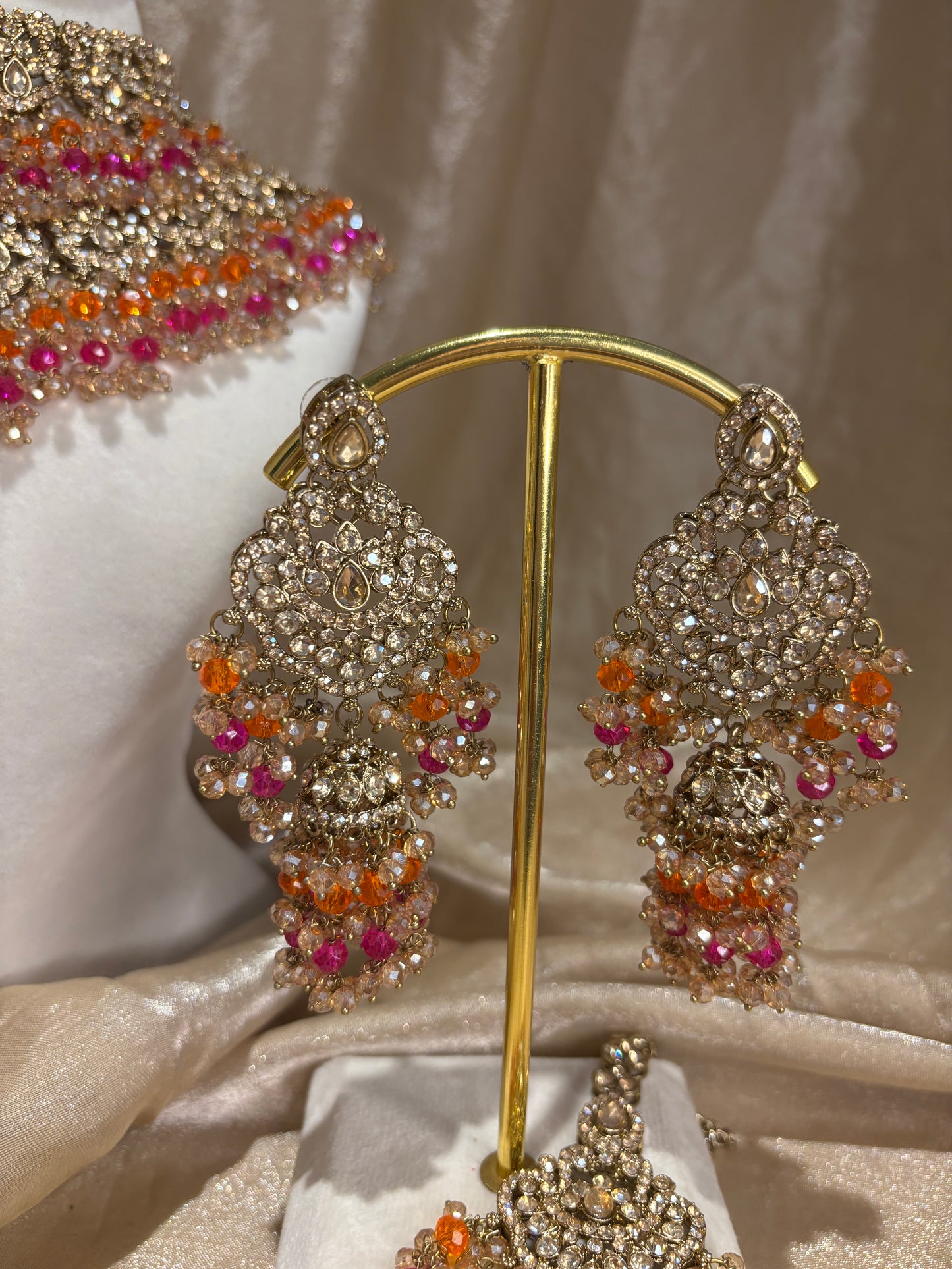 Heavy orange/hot pink set