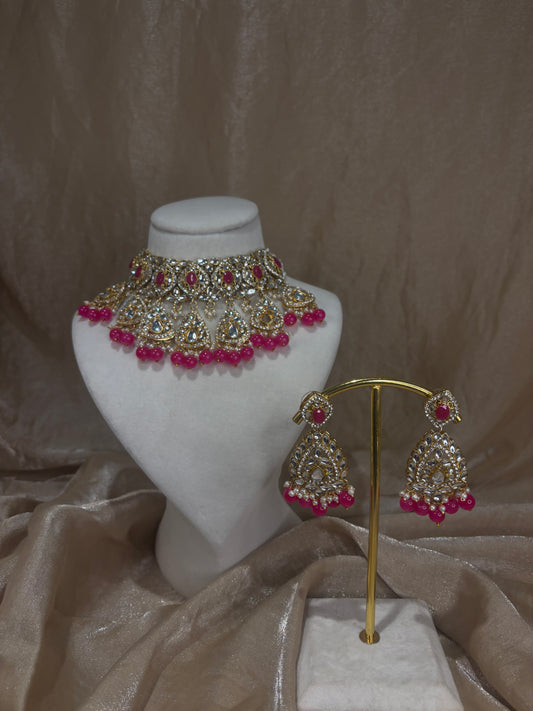 Hot pink choker set