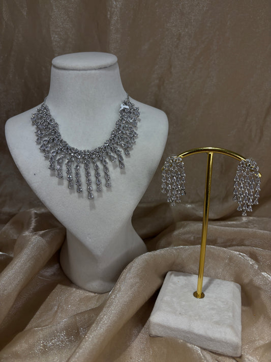 Silver American diamond set