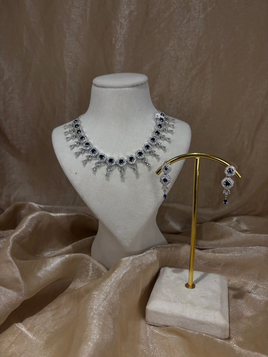 Navy blue necklace set