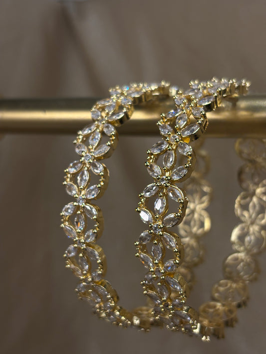 Gold American diamond kare