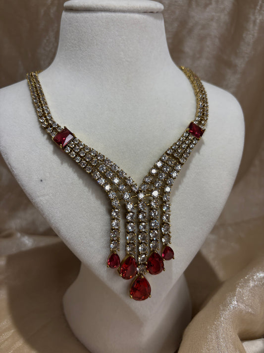 Red necklace set