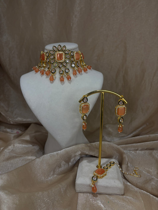 Orange choker set