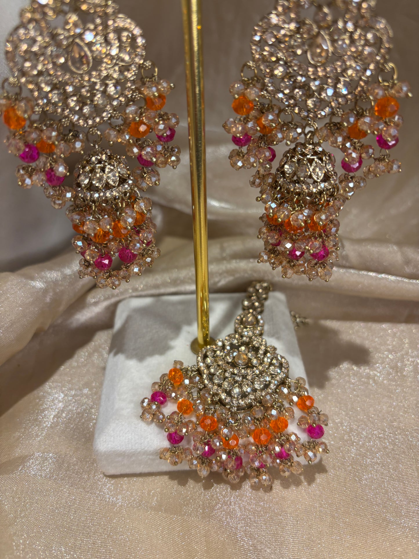 Heavy orange/hot pink set