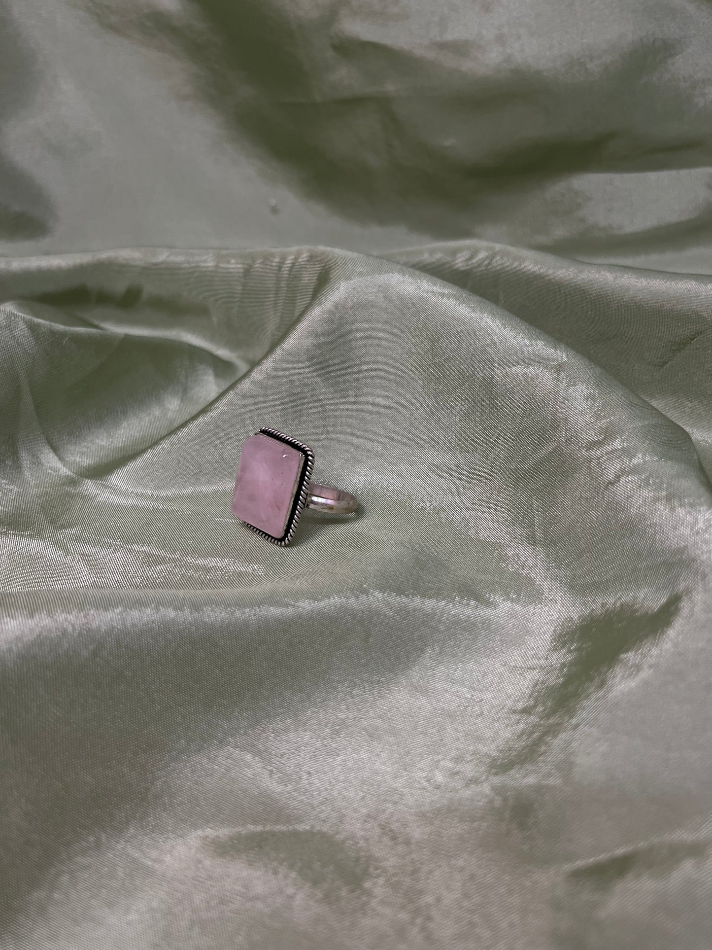 Baby pink oxidized ring