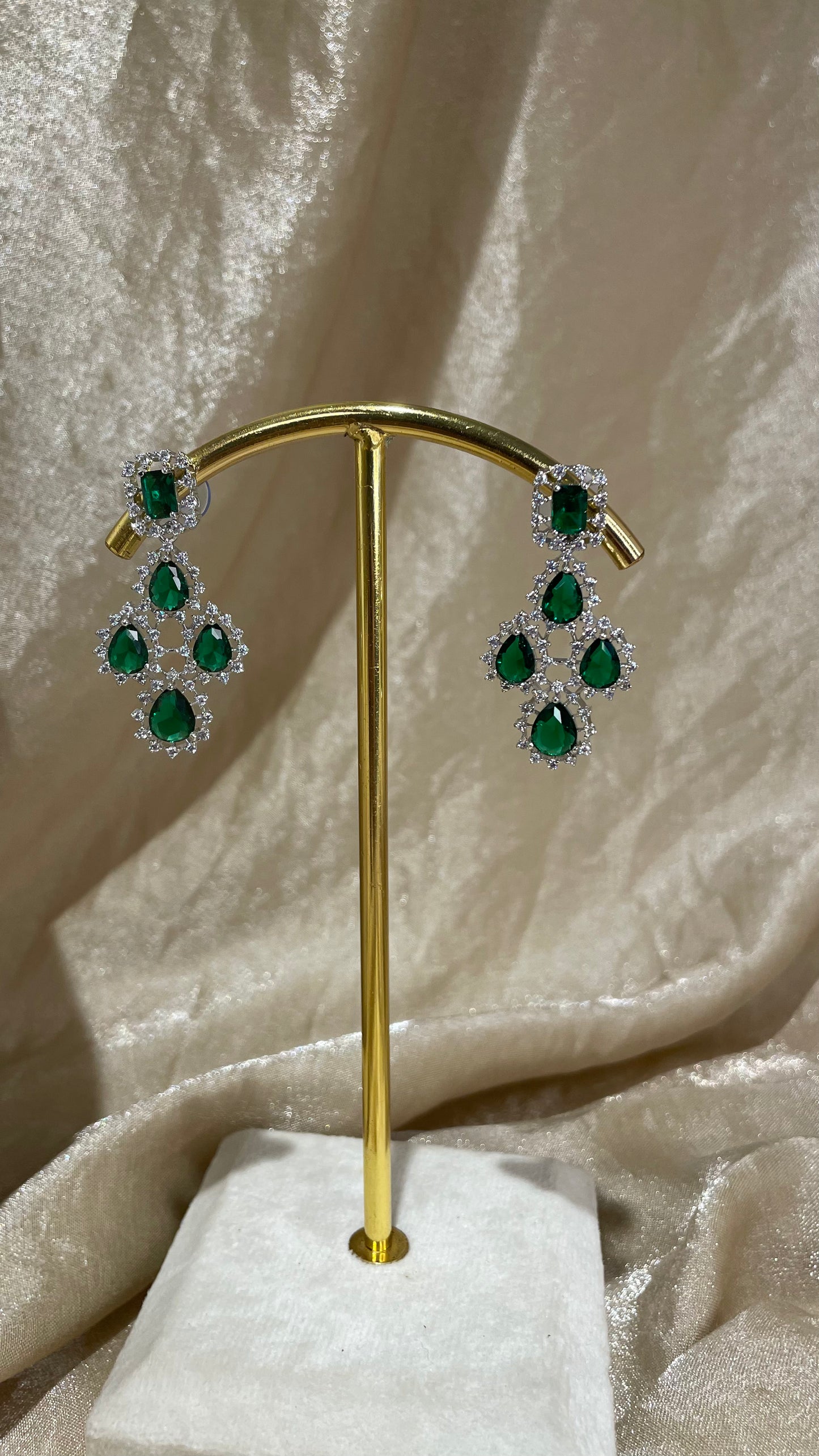 emerald green necklace set
