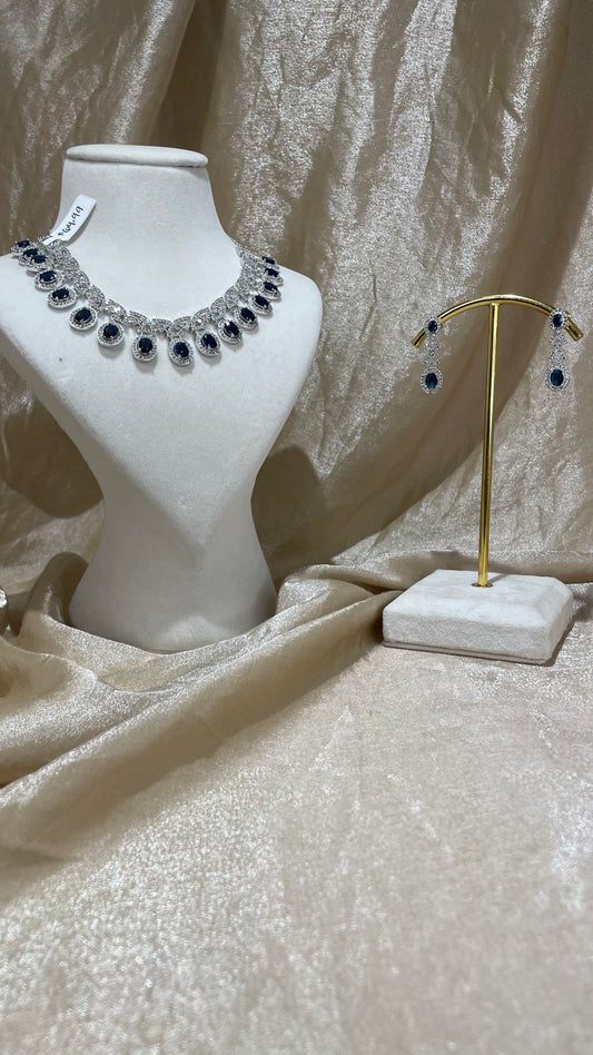 navy blue necklace set