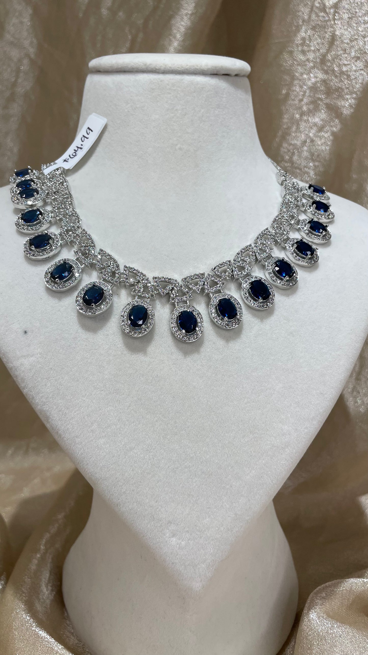 navy blue necklace set
