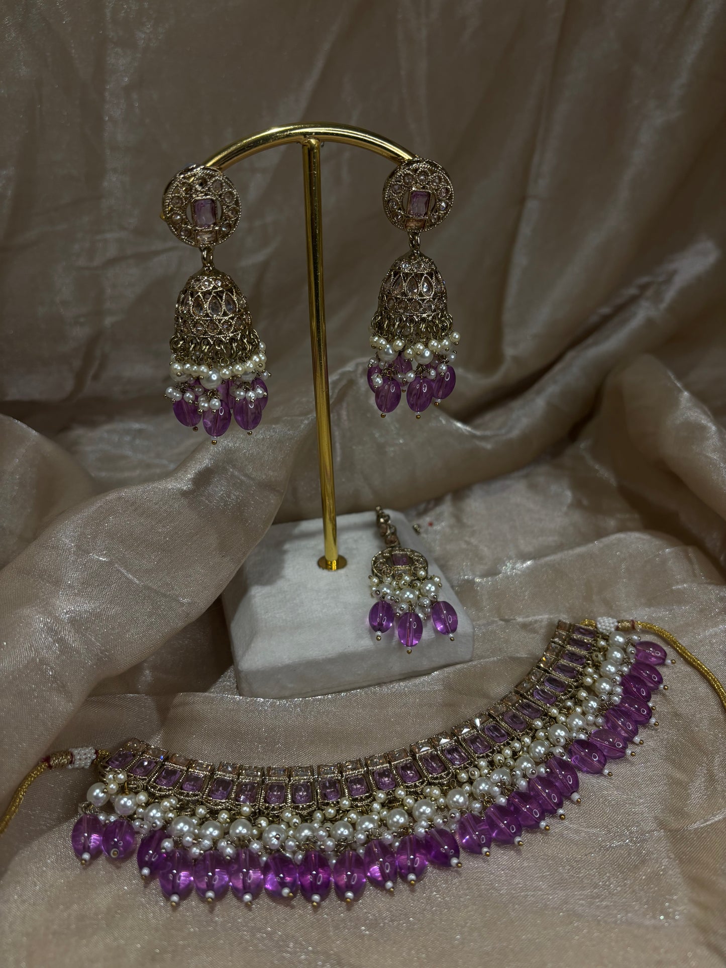 Lavender necklace set