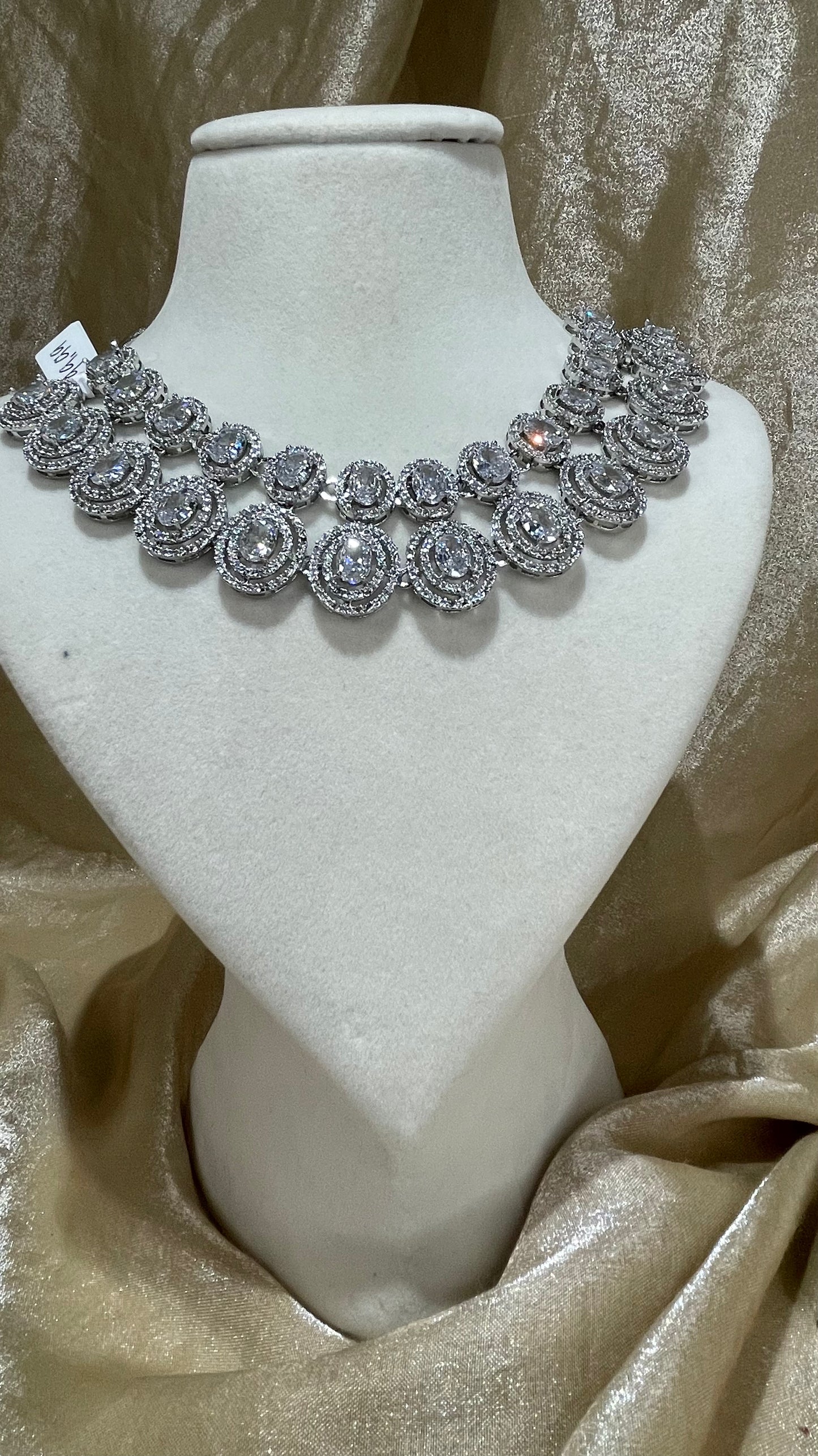 silver necklace set
