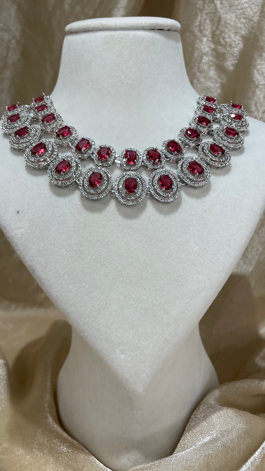 red necklace set