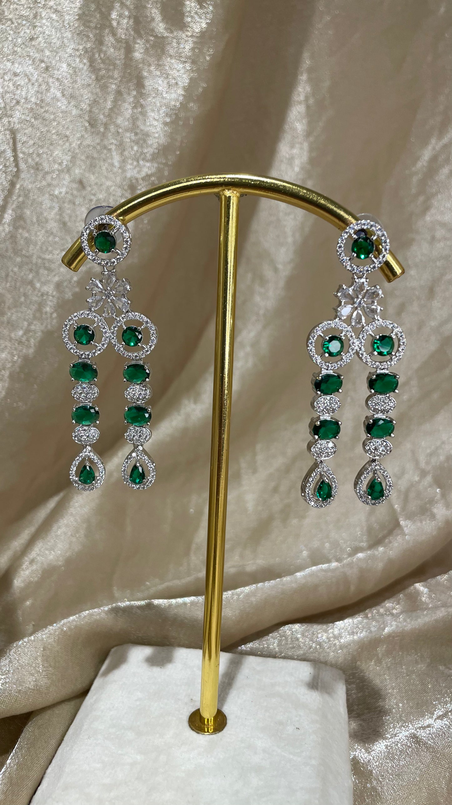 emerald green necklace set