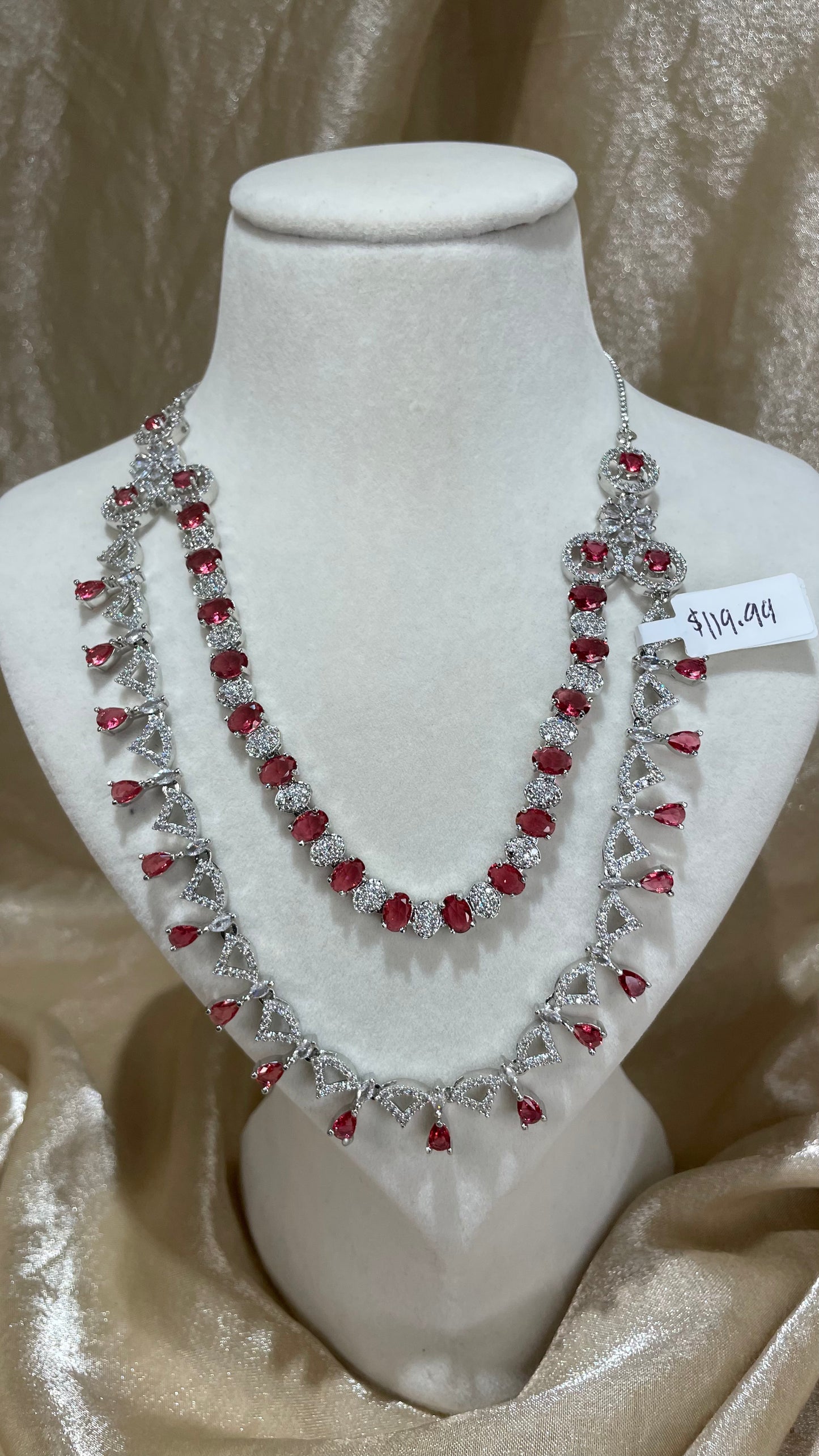red necklace set