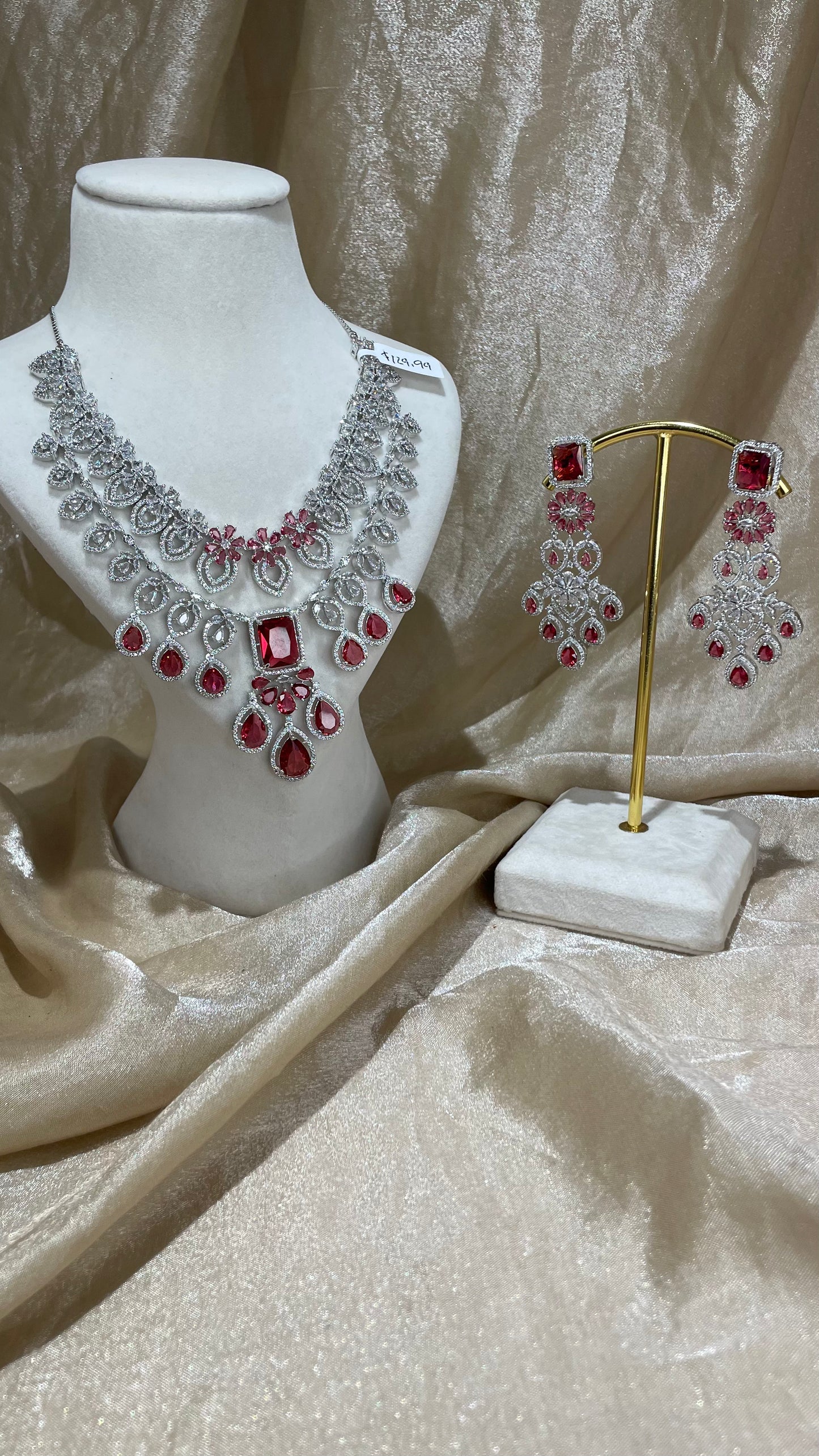 red necklace set