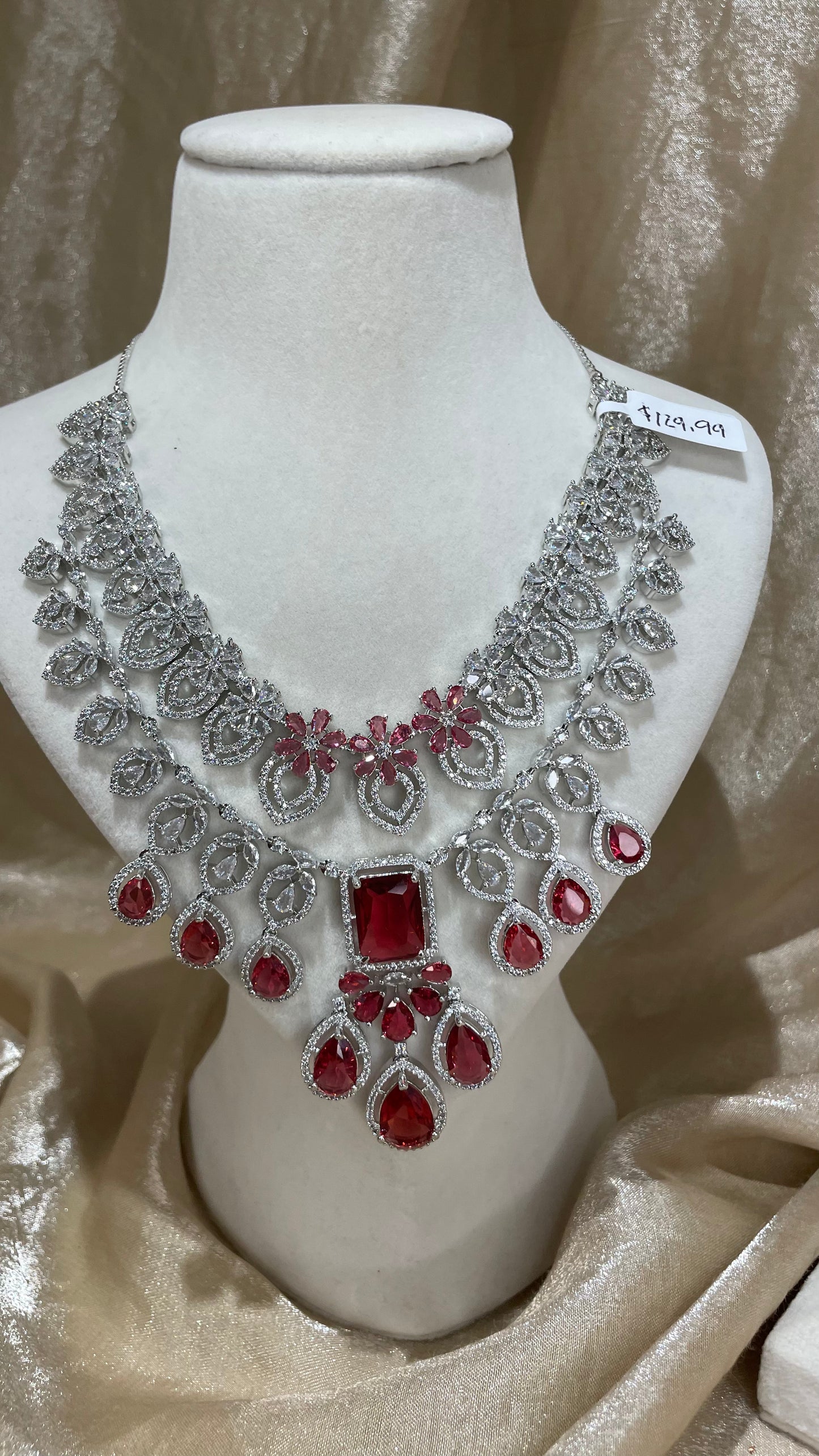 red necklace set