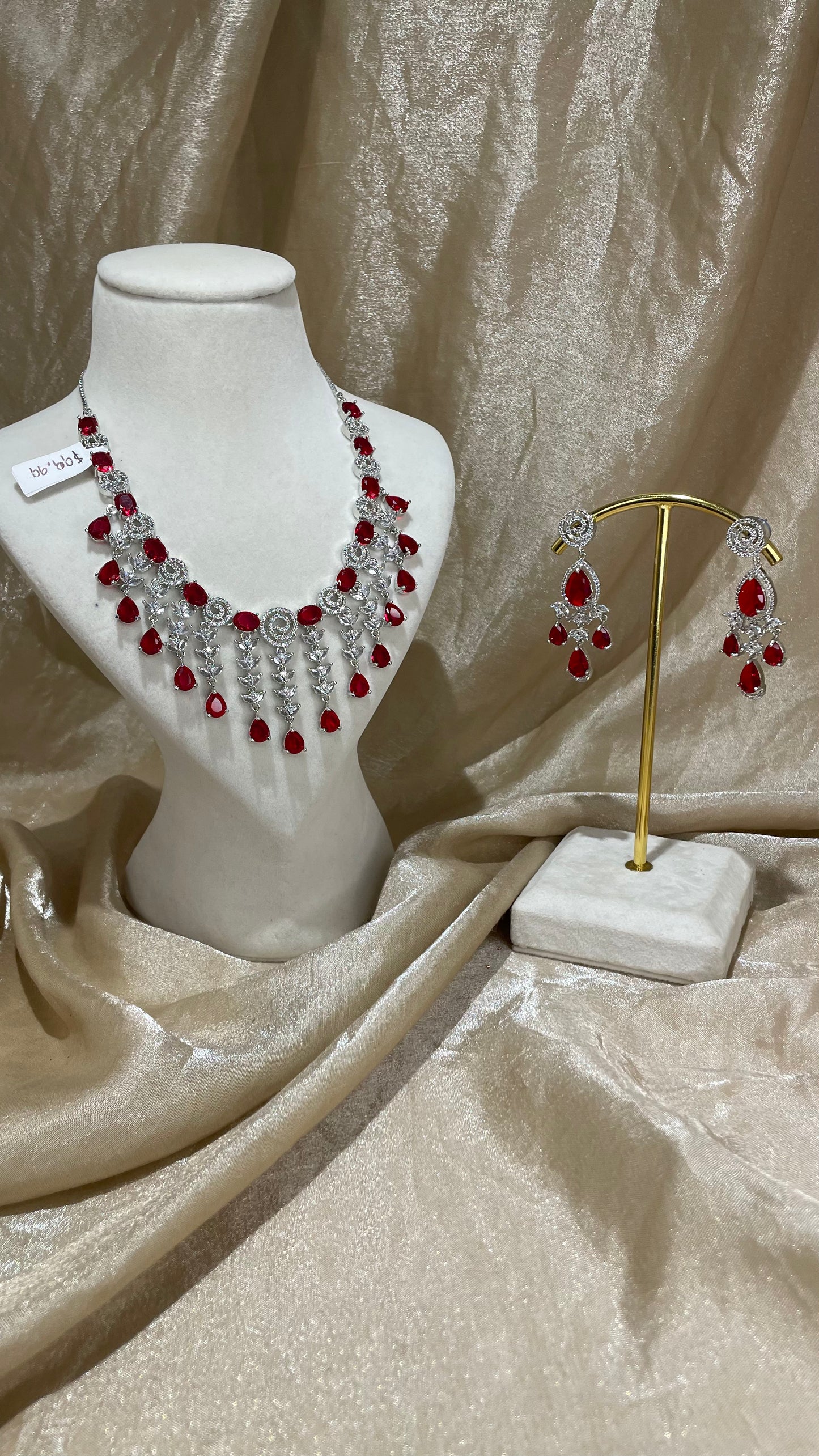 red necklace set