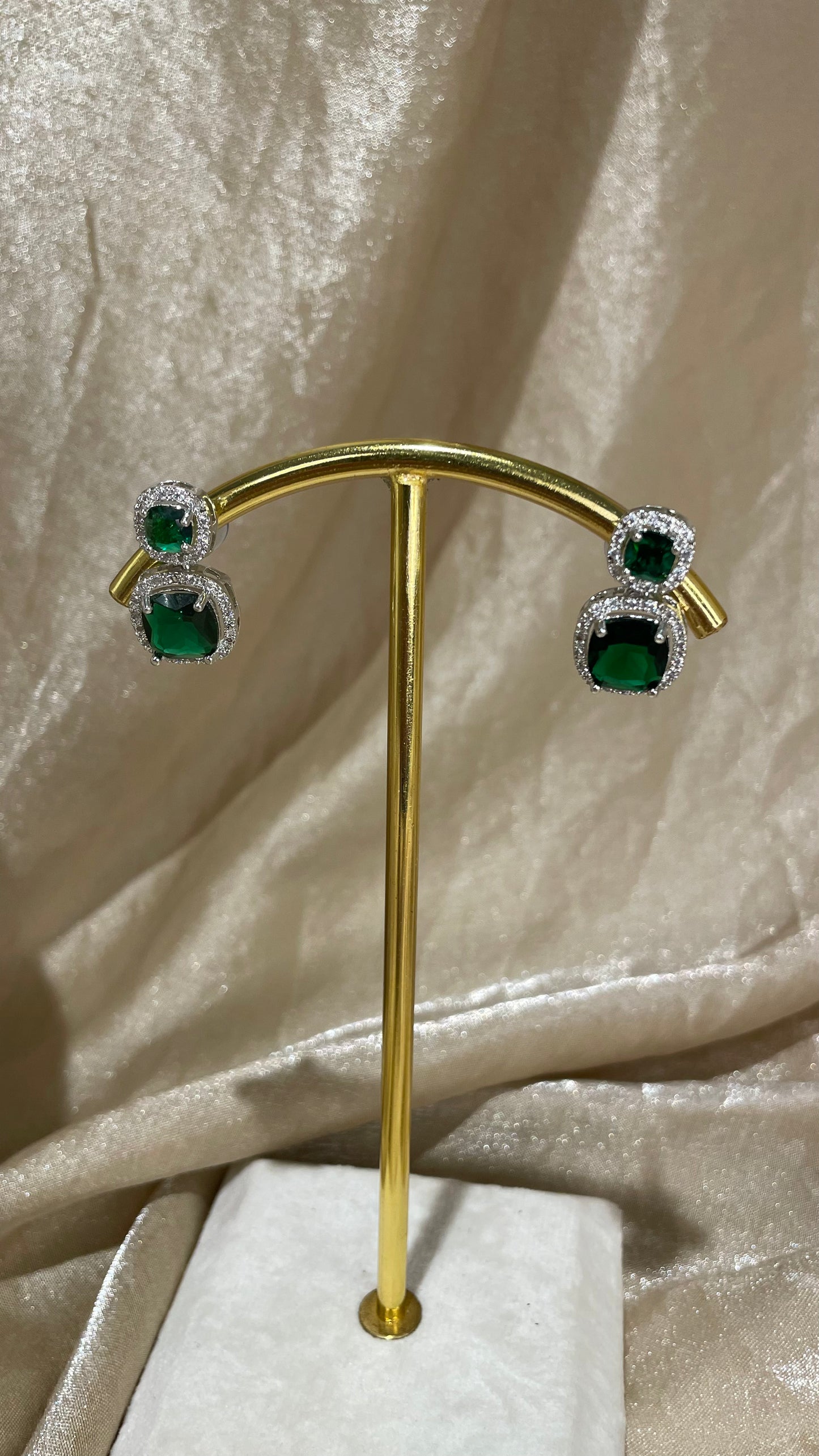 emerald green necklace set