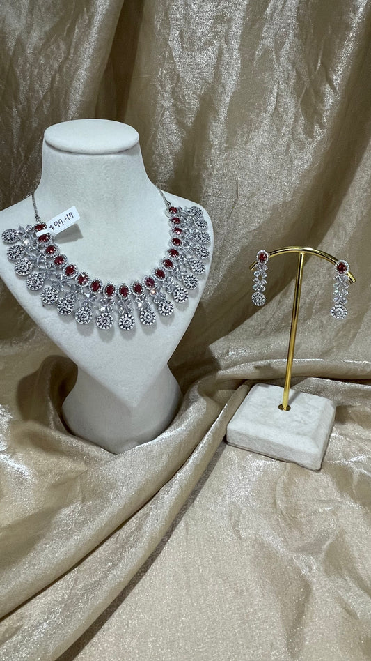 red necklace set