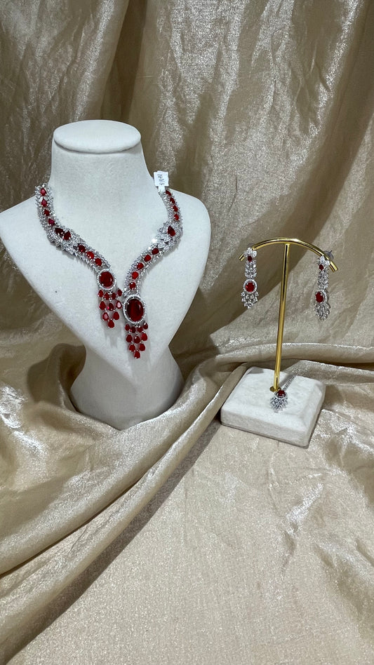 red necklace set