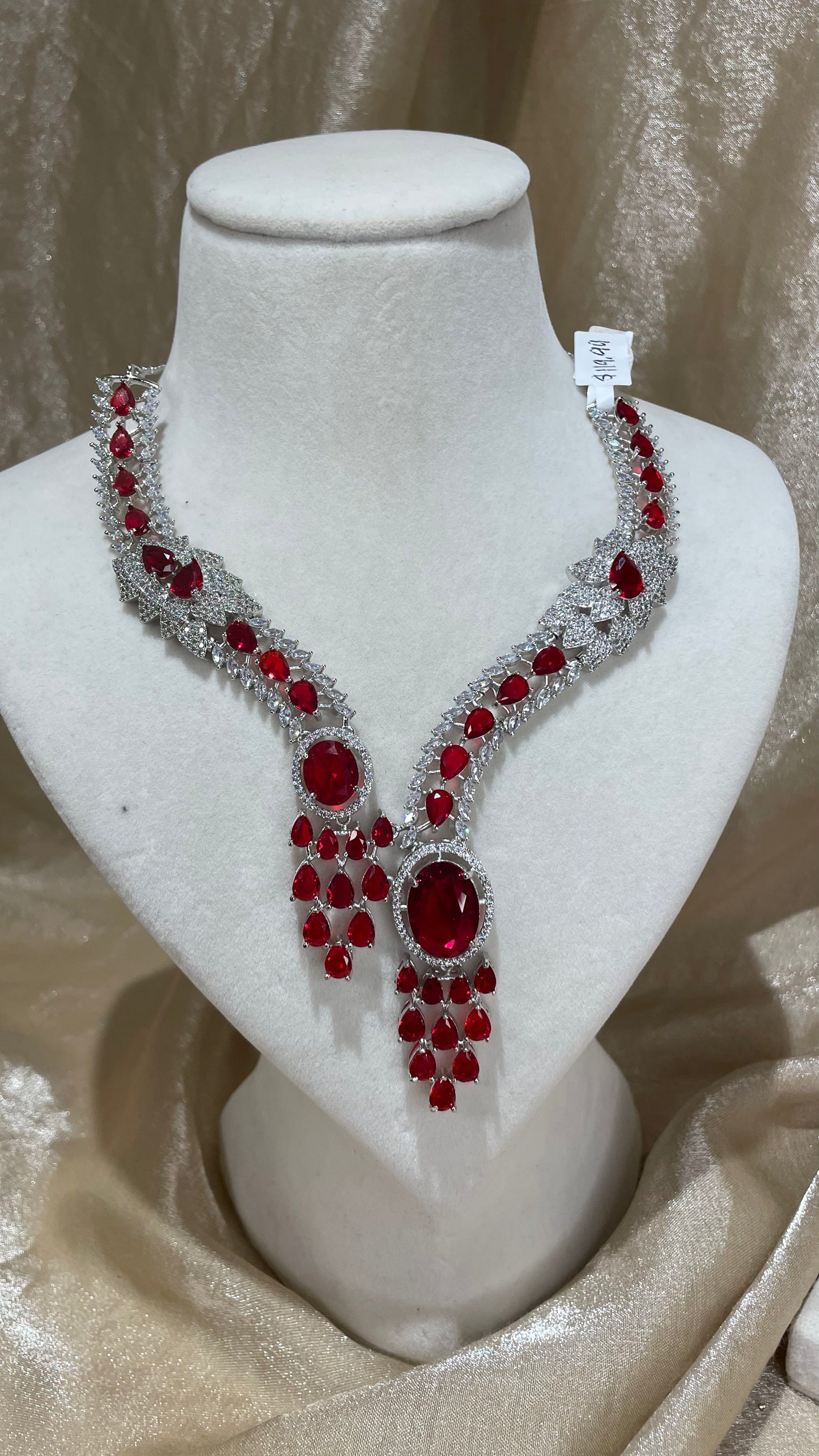 red necklace set