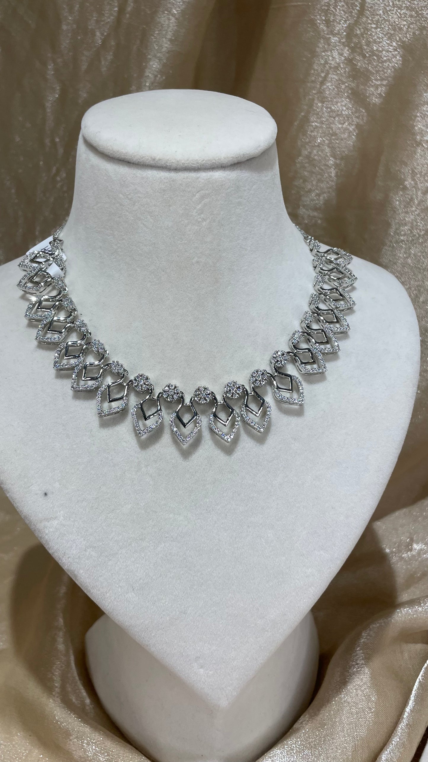 silver necklace set