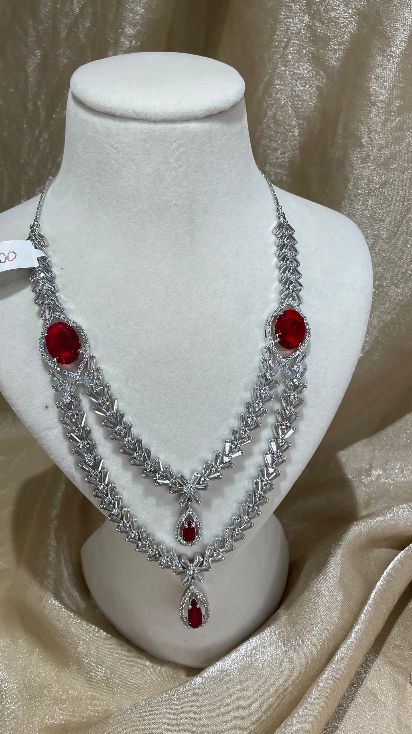 red necklace set