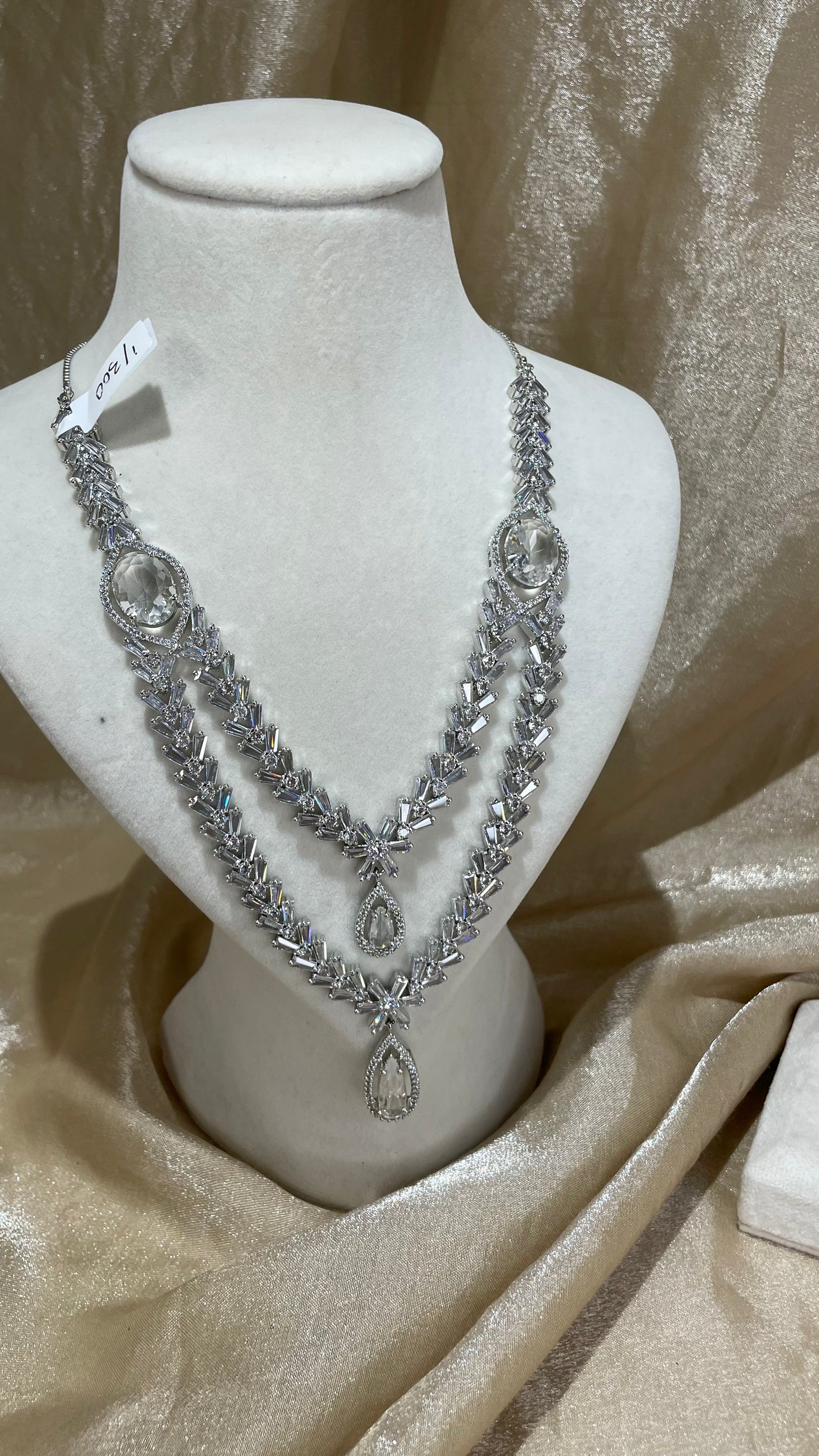 silver necklace set