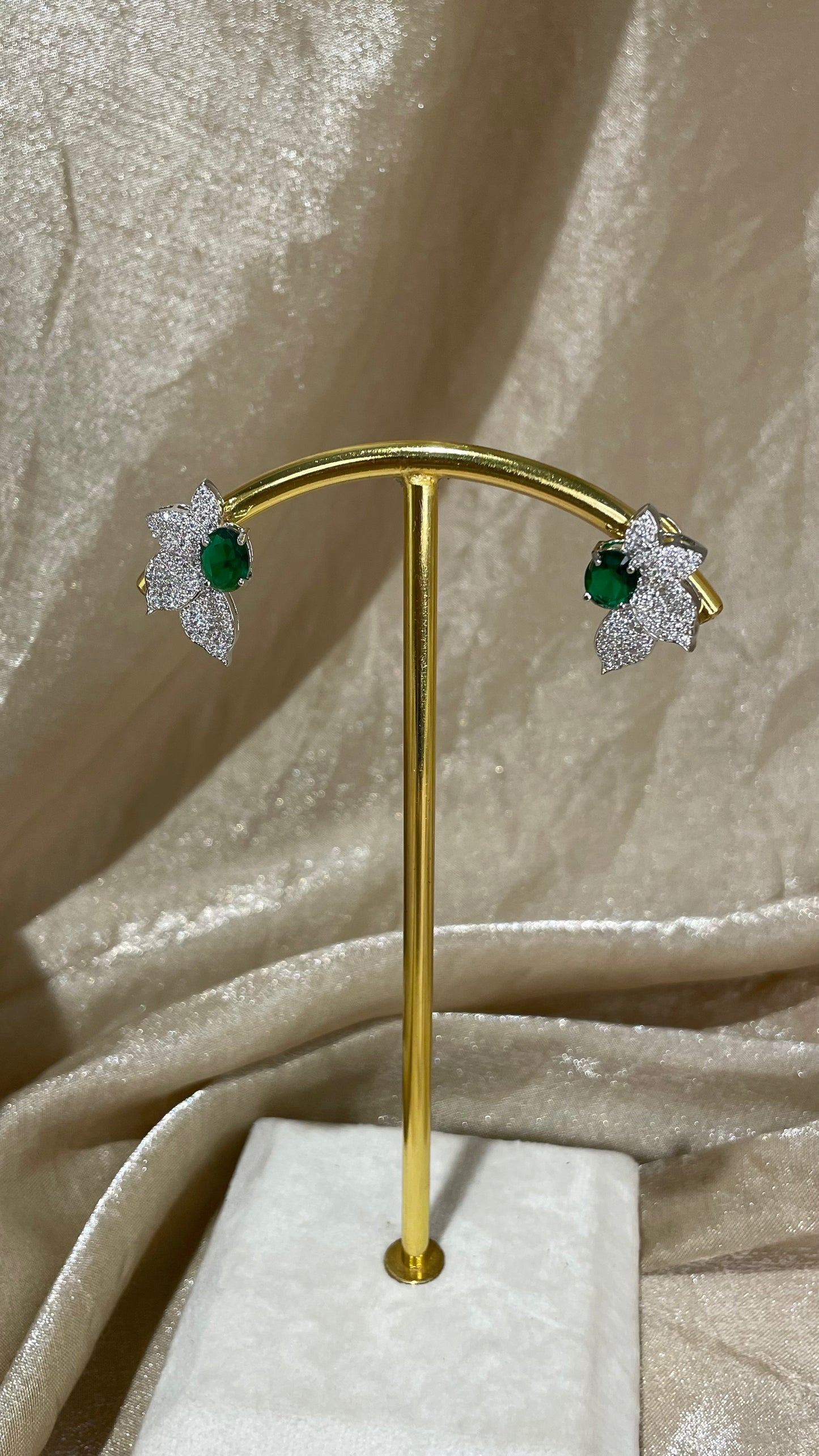 emerald green necklace set