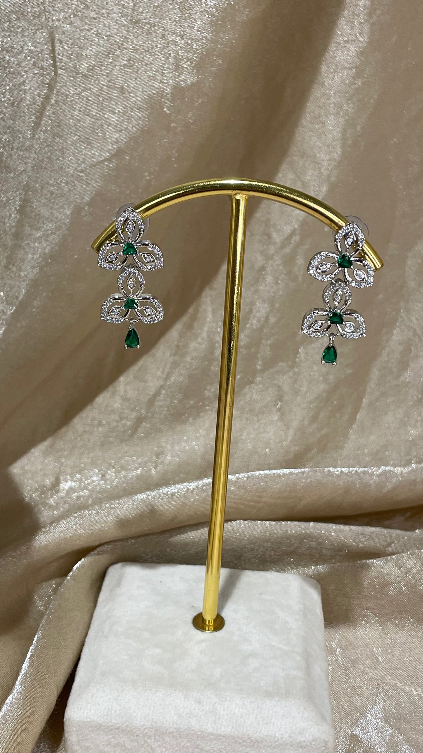 emerald green necklace set