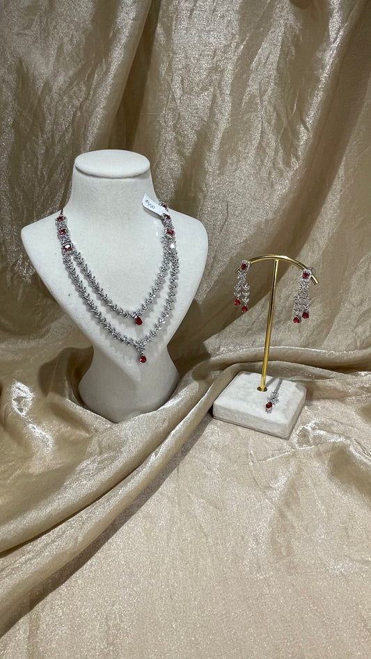 red necklace set