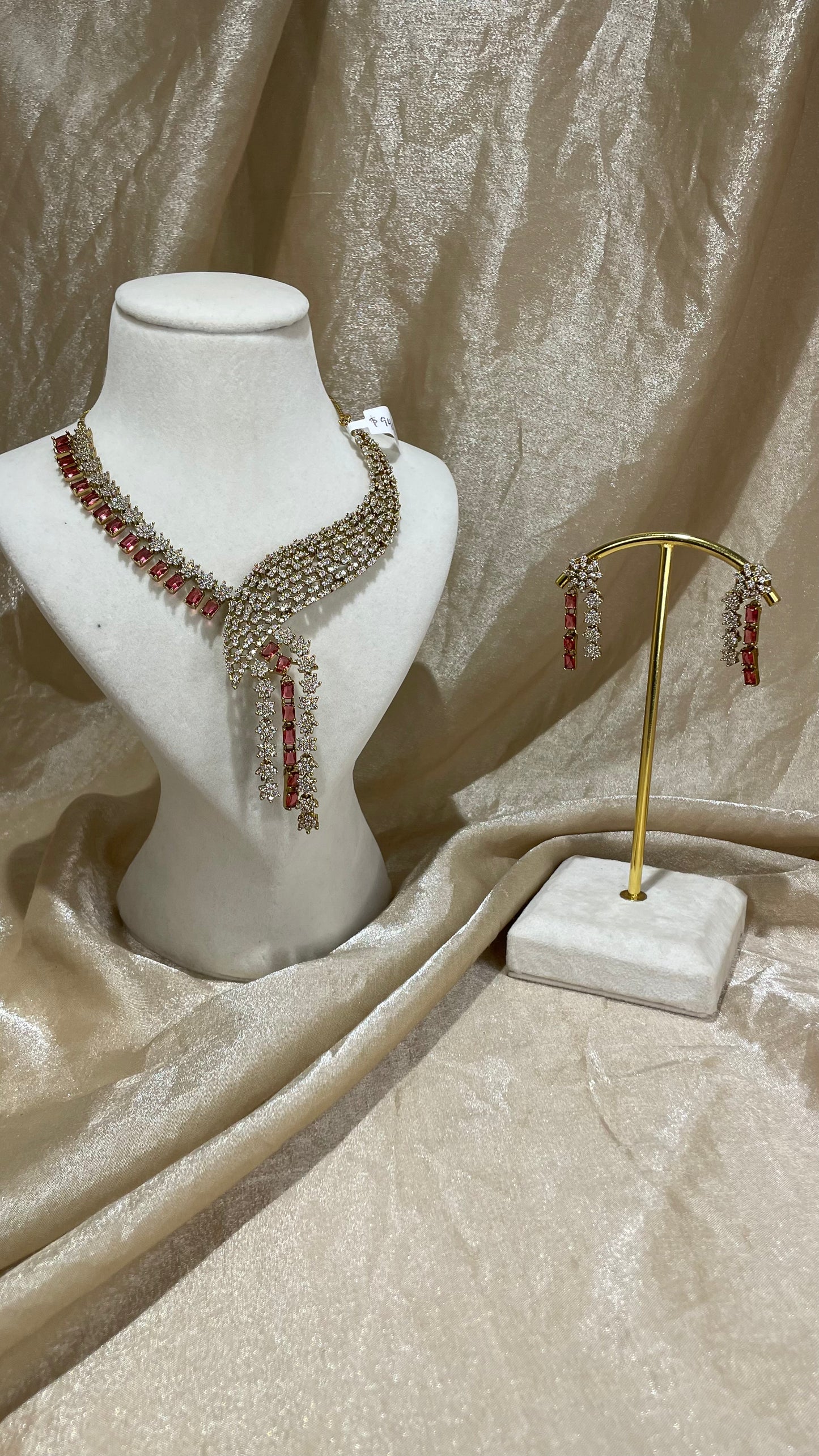 red necklace set