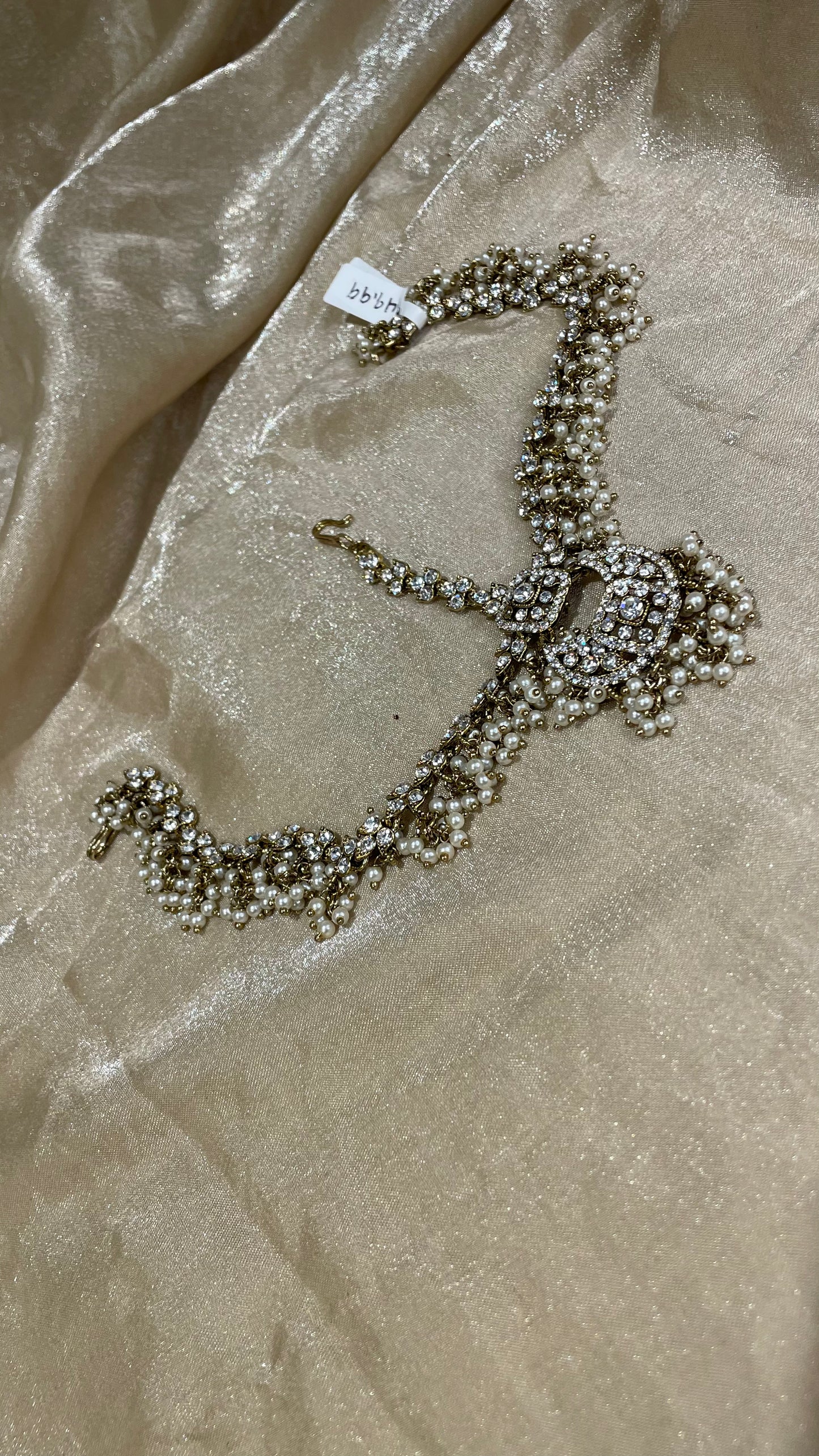 white gold matha patti