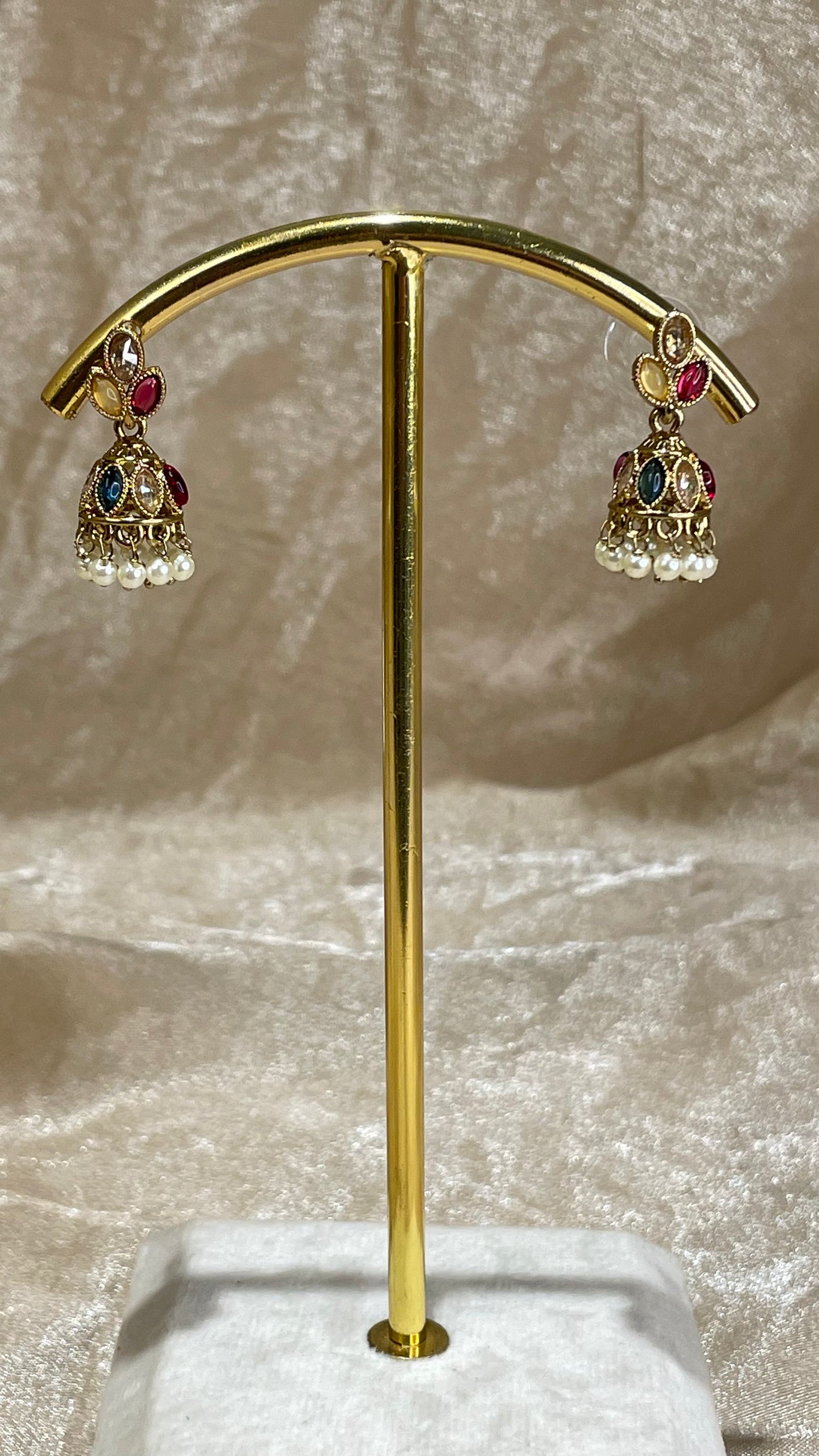 multi-colour jhumki