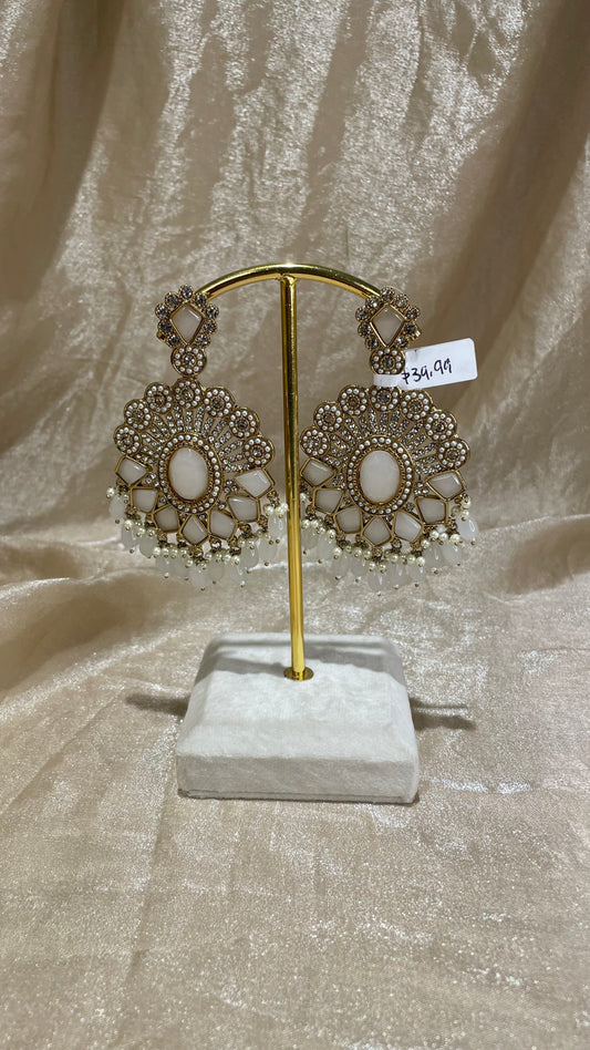 gold statement earrings